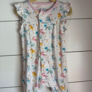 Magnetic Me Short Ruffle Romper Unicorn 12-18 mo